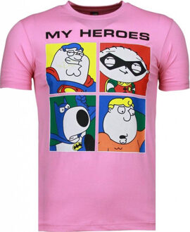Local Fanatic Super Family - T-shirt - Roze - Maten: L
