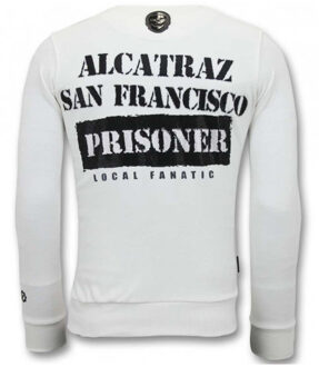 Local Fanatic Sweater alcatraz prisoner Wit - XL