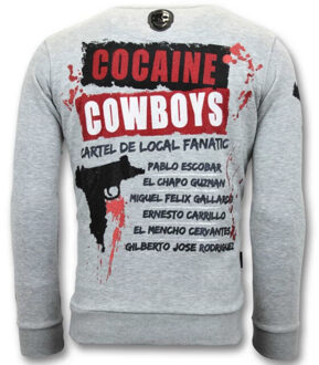 Local Fanatic Sweater los jefes de narcos Grijs - XXL