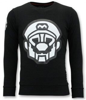 Local Fanatic Sweater mario - maat XL Zwart