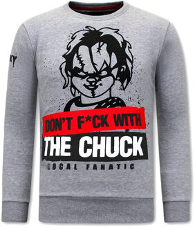 Local Fanatic Sweater met print chucky Grijs - L
