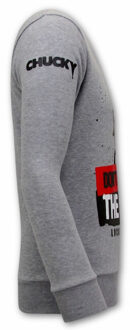 Local Fanatic Sweater met print chucky - maat XXL Grijs