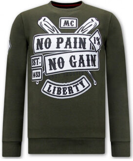 Local Fanatic Sweater met print sons of anarchy - maat XL Groen