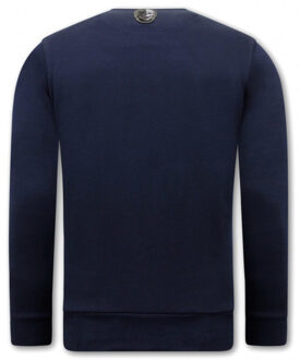 Local Fanatic Sweater met print thug life - maat S Blauw