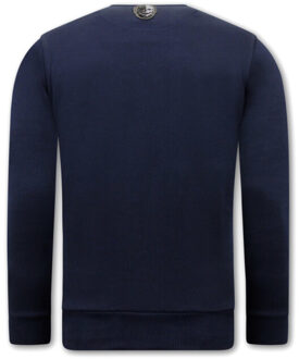 Local Fanatic Sweater met print venom face neon Blauw - XXL