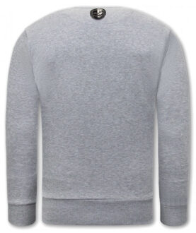 Local Fanatic Sweater straight outta ghetto Grijs - M