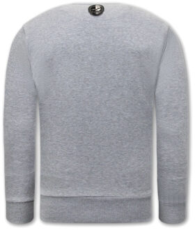 Local Fanatic Sweater straight outta ghetto - maat XXL Grijs