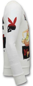 Local Fanatic Sweater the playtoy mansion - maat XXL Wit