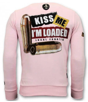 Local Fanatic Sweater trust no bitch - maat L Roze