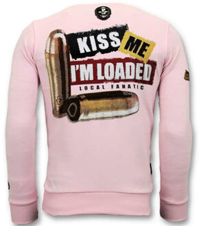 Local Fanatic Sweater trust no bitch - maat XXL Roze