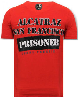 Local Fanatic T-shirt alcatraz prisoner - maat L Rood