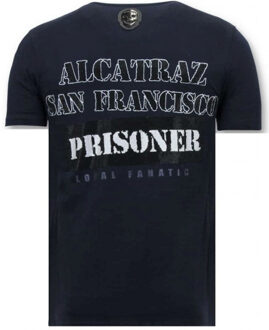 Local Fanatic T-shirt alcatraz prisoner - maat XL Blauw