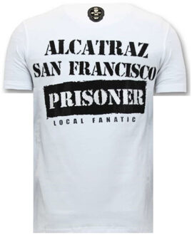 Local Fanatic T-shirt alcatraz prisoner Wit - XXL