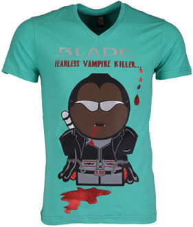 Local Fanatic T-shirt - Blade Fearless Vampire Killer - Groen - Maat: M