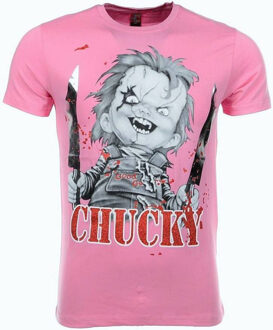 Local Fanatic T-shirt - Chucky - Roze - Maat XS