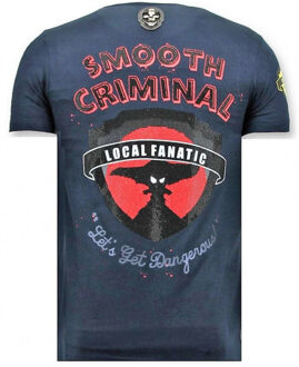 Local Fanatic T-shirt crime empire - maat L Blauw