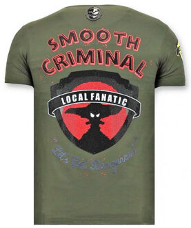 Local Fanatic T-shirt crime empire - maat L Groen