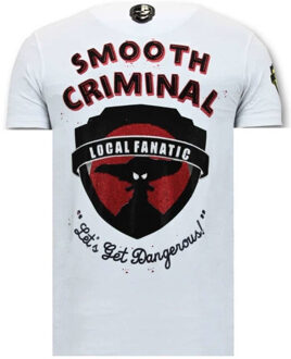 Local Fanatic T-shirt crime empire - maat XXL Wit