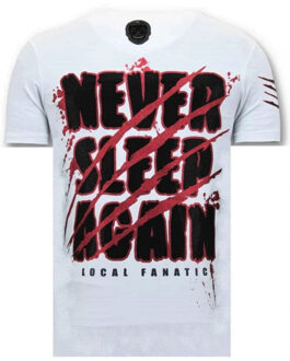 Local Fanatic T-shirt freddy krueger - maat XL Wit