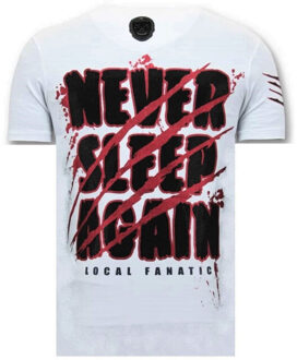 Local Fanatic T-shirt freddy krueger - maat XXL Wit