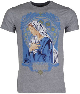 Local Fanatic T-shirt - Holy Mary - Grijs - Maat: L