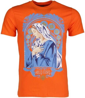 Local Fanatic T-shirt - Holy Mary - Oranje - Maat: L