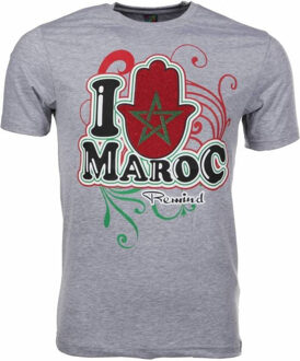 Local Fanatic T-shirt i love maroc Grijs - S