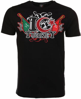 Local Fanatic T-shirt i love turkey Zwart