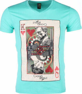 Local Fanatic T-shirt - James Bond Casino Royale Print - Groen - Maat: XS