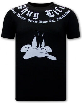 Local Fanatic T-shirt korte mouw thug life - maat S Zwart