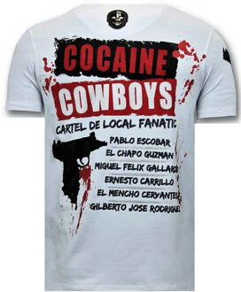 Local Fanatic T-shirt los jefes de narcos Wit - XXL