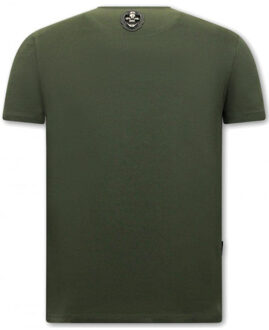 Local Fanatic T-shirt met opdruk beagle boys squad - maat S Groen