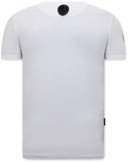 Local Fanatic T-shirt met print mma fighter Wit - XL