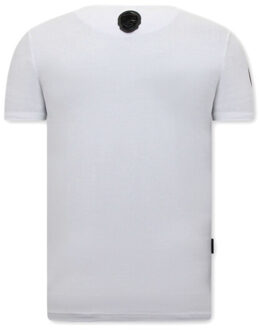 Local Fanatic T-shirt met print mma fighter Wit - XXL