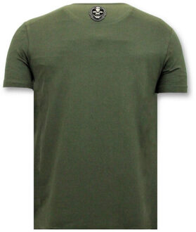 Local Fanatic T-shirt met print predator neon print - maat XXL Groen