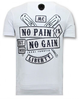 Local Fanatic T-shirt met print sons of anarchy mc Wit - XL