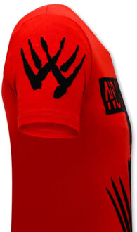 Local Fanatic T-shirt met print wolverine t-shirt x man - maat XXL Rood