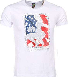 Local Fanatic T-shirt - NPA Print - Wit - Maat: M