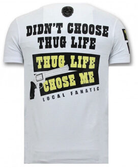 Local Fanatic T-shirt print the chief wanted Wit - XL