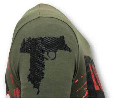 Local Fanatic T-shirt rhinestone los jefes de narcos Groen - XXL