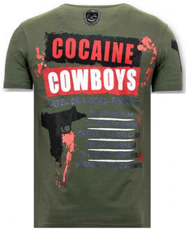 Local Fanatic T-shirt rhinestone los jefes de narcos Groen