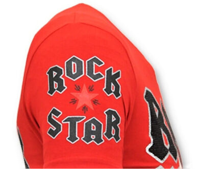 Local Fanatic T-shirt rock my world cat Rood - XXL