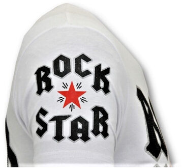 Local Fanatic T-shirt rock my world cat Wit - XXL