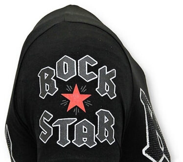 Local Fanatic T-shirt rock my world cat Zwart - XXL