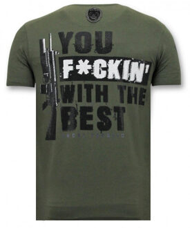 Local Fanatic T-shirt shooting duck gun - maat L Groen