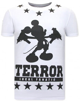 Local Fanatic T-shirt terror mouse Wit - L