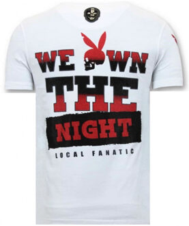 Local Fanatic T-shirt the playtoy mansion Wit - L