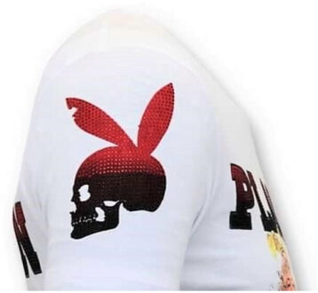 Local Fanatic T-shirt the playtoy mansion Wit - XXL