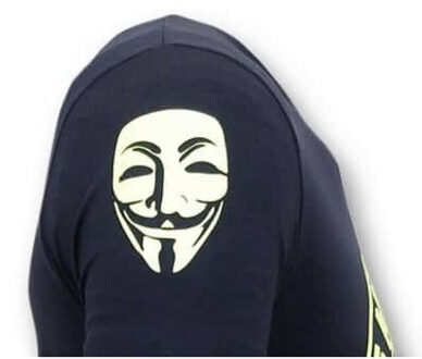 Local Fanatic T-shirt we are anonymous Blauw - XXL