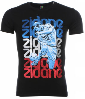 Local Fanatic T-shirt - Zidane Print - Zwart - Maat: XS